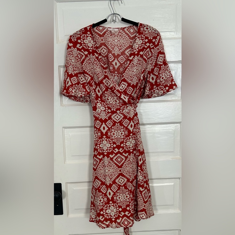 NWOT Como Vintage Red and White Mini Dress, size L